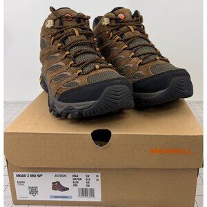 Merrell MOAB 3 Men’s Sz. 10 Mid Waterproof Round Toe Hiking Boots New NIB